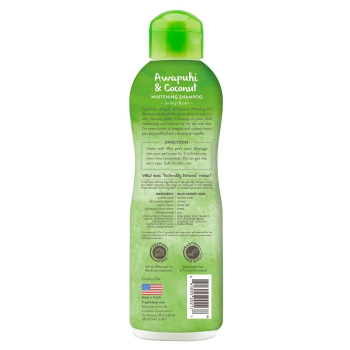 Tropiclean Shampoo Awapuhi White Coat 20-oz
