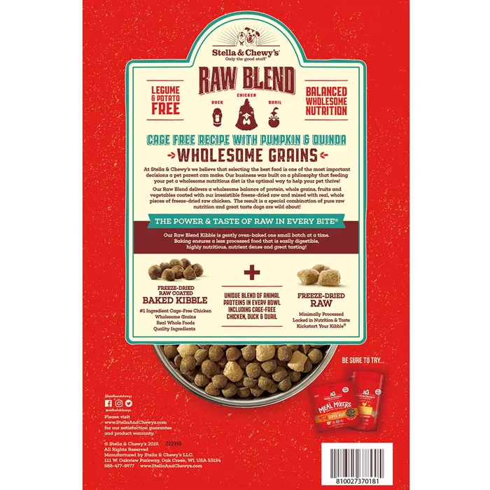 Stella & Chewy's Raw Blend W/ Grains Cage Free 22-lb