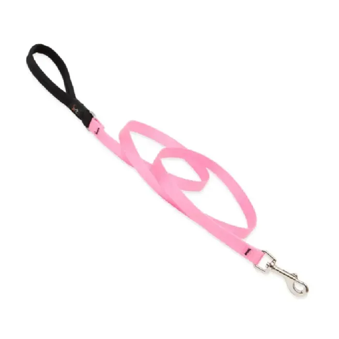 Lupine Dog Leash - Solids Pink "4 X 1/2"