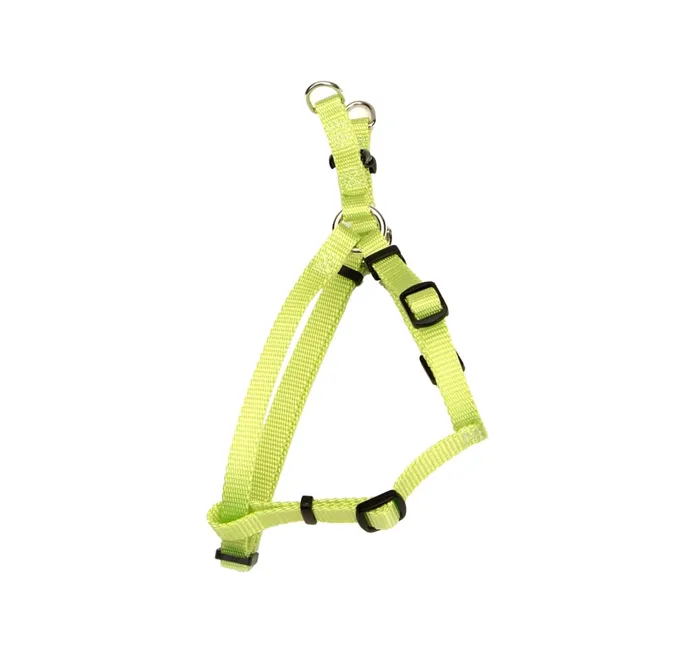 Adjustable Dog Harness - Lime 3/8" X 12"18"