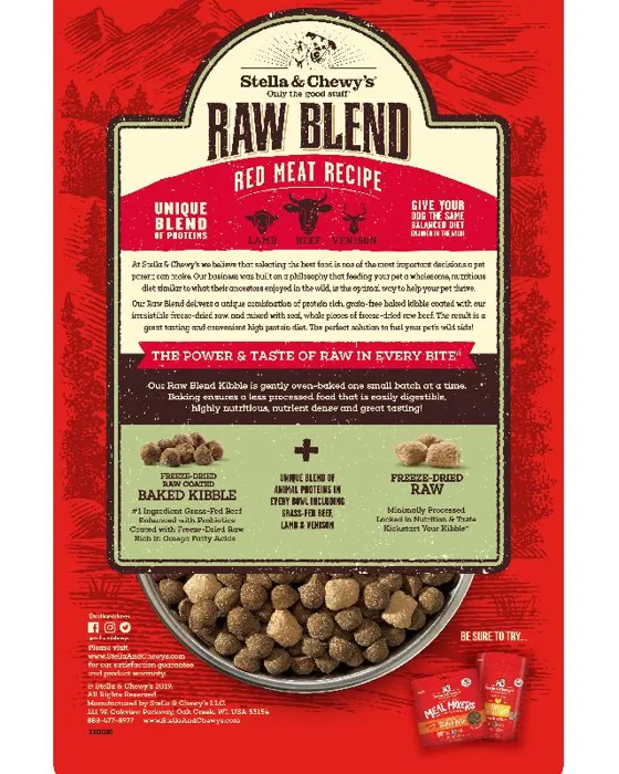 Stella & Chewy's Raw Blend Red Meat Dog 3.5-lb