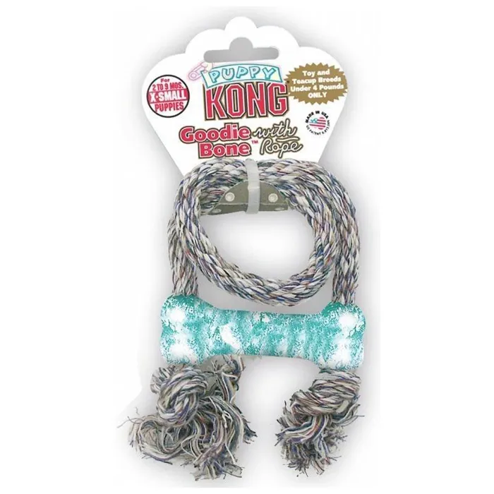 Puppy Kong Goodie Bone With Rope X-small