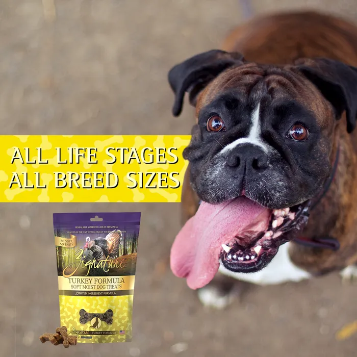 Zignature Dog Treat Soft Moist Turkey Hearts 4-oz