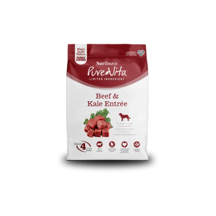 Nutrisource Pure Vita Dog Beef Kale 12-lb