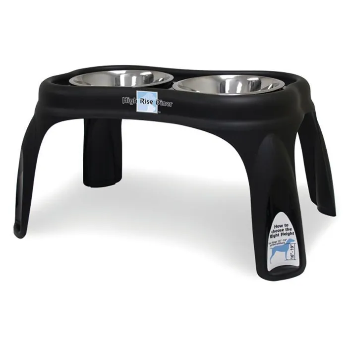 Right Height Cafe Feeder Black 12"