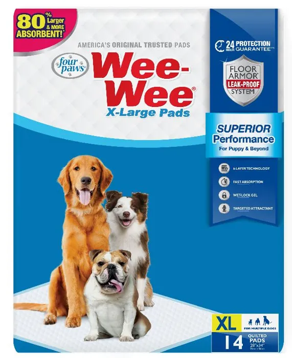 Four Paws Wee Wee Pads Barrier Edge Xl 14-pk