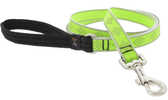Lupine 1/2" Reflective Green Diamond Leash 6 Foot