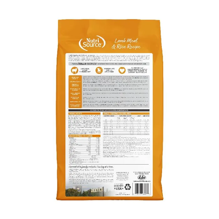 Nutrisource Dog Adult Lamb & Rice 26 Lb