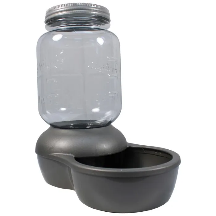 Mason Jar Replendish Filtered Waterer Clr/silv 1 G