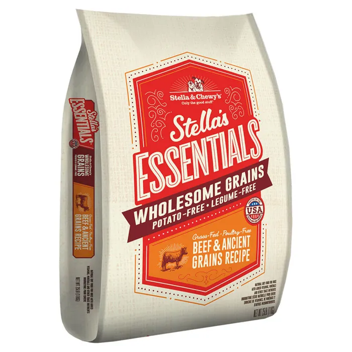 Essentials Ancient Grains Grass-fed Bf Dog 25-lb
