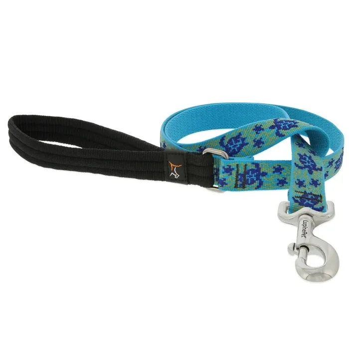 Lupine Turtle Reef Leash 1" 6 Ft Black/white