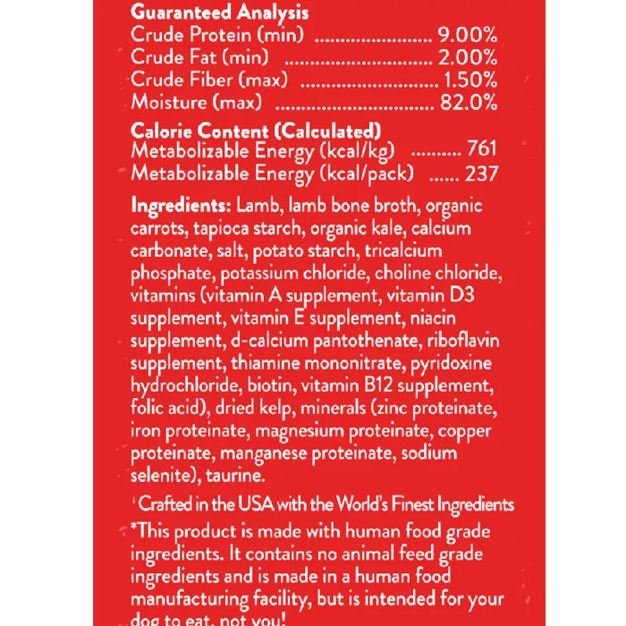 Stella's Stew Grass-fed Lamb Wet Dog Food 11-oz