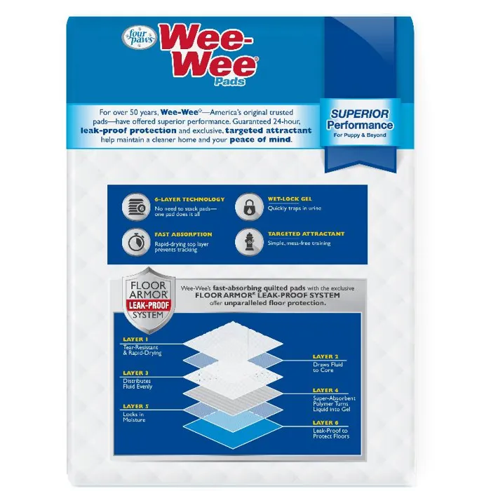 Wee-wee Absorbent Dog Pads 14-ct