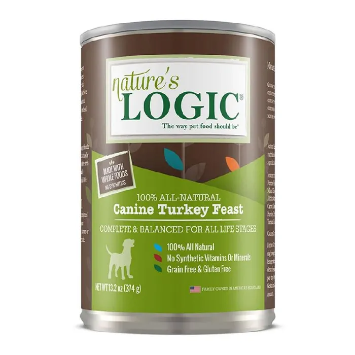 Nature's Logic Dog Can Gf Trky Feast 13.2-oz