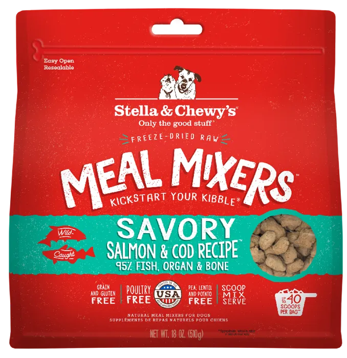 Stella & Chewy's Fd Raw Dog Mixer Salmon Cod 18-oz