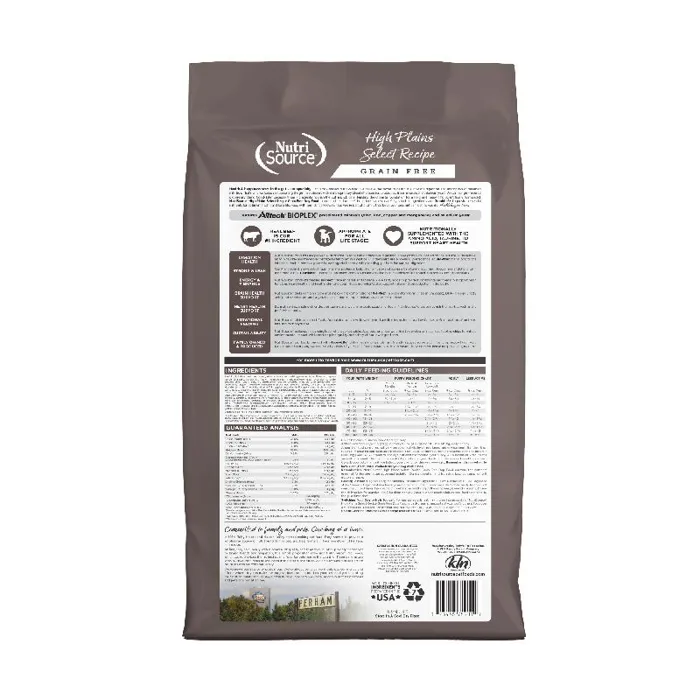 Nutri Source Gf Dry Dog Food High Plains 30-lb
