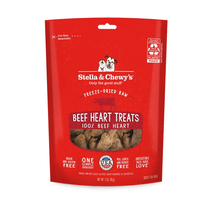 Stella & Chewy's Beef Heart Fd Dog Treat 3-oz