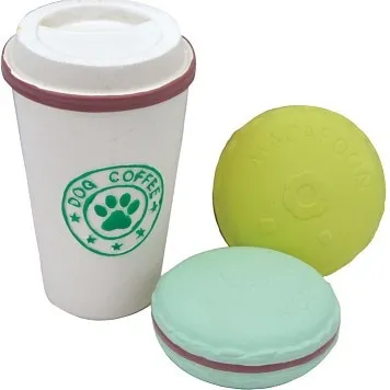 Latex Toy Set - Coffee Cup And Two Cookies 3.5"