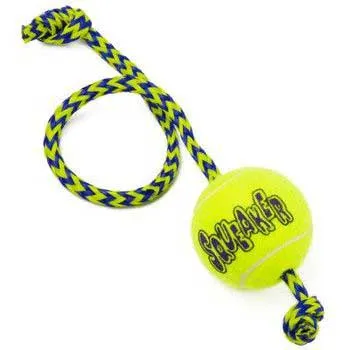 Kong Dog Squeaker Ball With Rope Medium