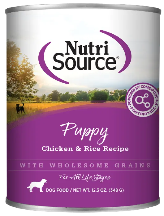 Nutrisource Wet Puppy Chicken & Rice Recipe With Wholesome Grains 12.3-oz