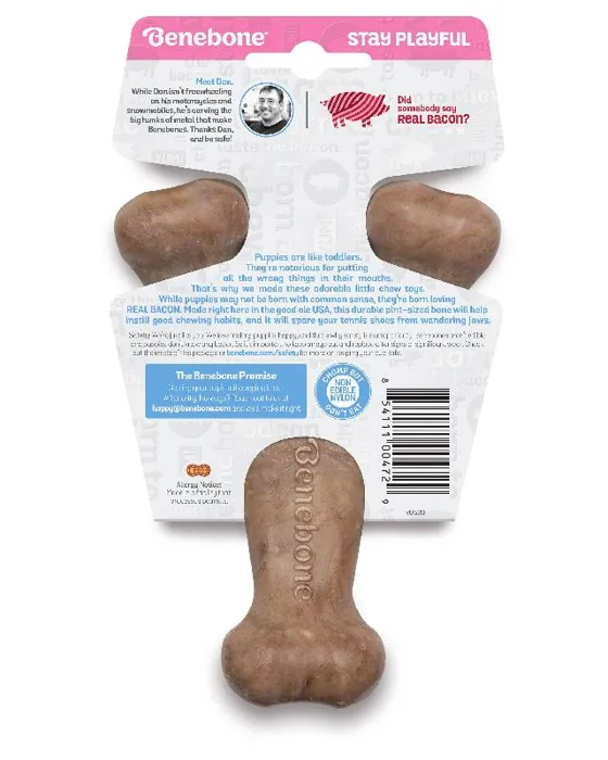 Benebone Wishbone Chew Puppy Bacon