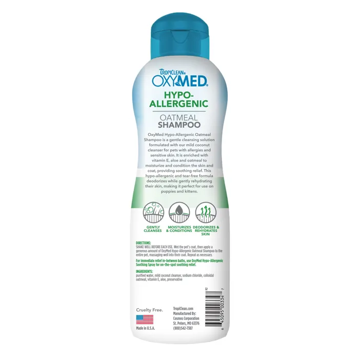 Tropiclean Oxymed Hypoallergenic Shampoo 20-oz
