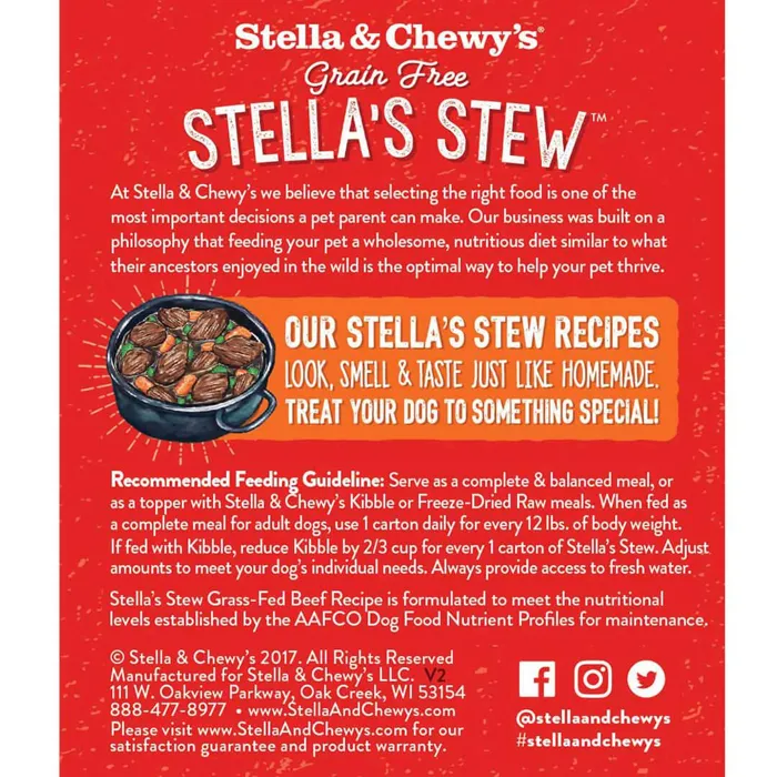 Stella & Chewy's Dog Stews Beef Grass-fed 11-oz