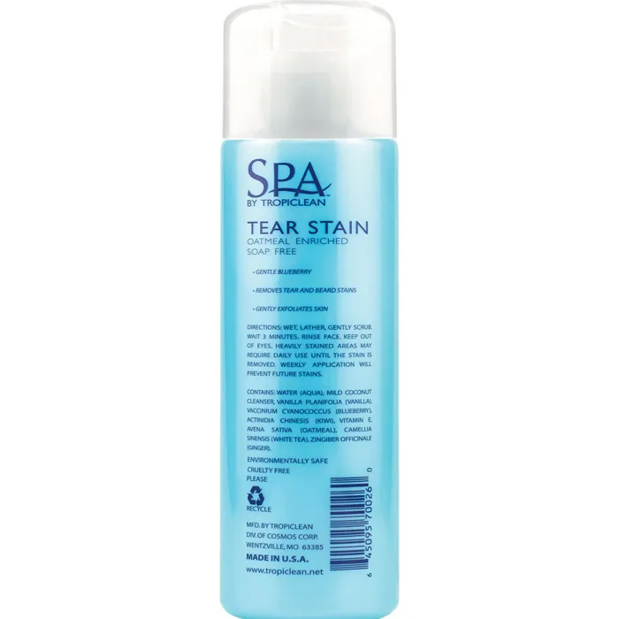 Tropiclean Spa Facial Tear Stain Remover 8-oz