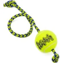 Kong Dog Squeaker Ball With Rope Medium