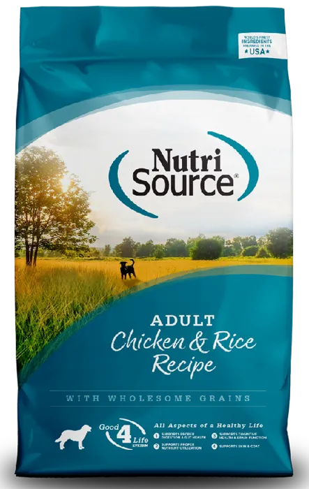 Nutrisource Adult Chicken & Rice Recipe With Wholesome Grains Dry Dog Food 4-lb