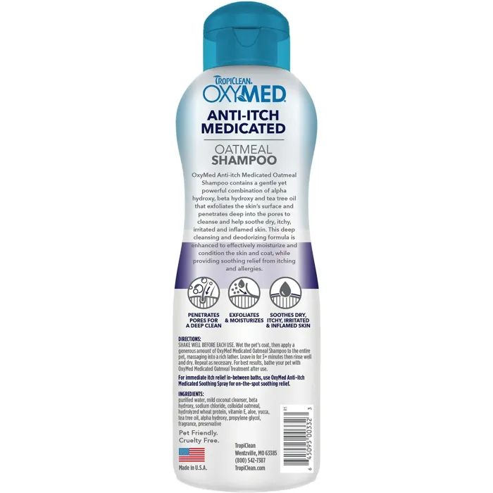 Oxymed Anti-itch Medicated Oatmeal Shampoo 20-oz