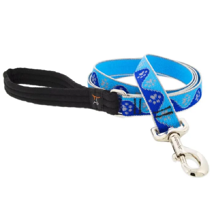 1 Inch Blue Paws Leash 4 Foot