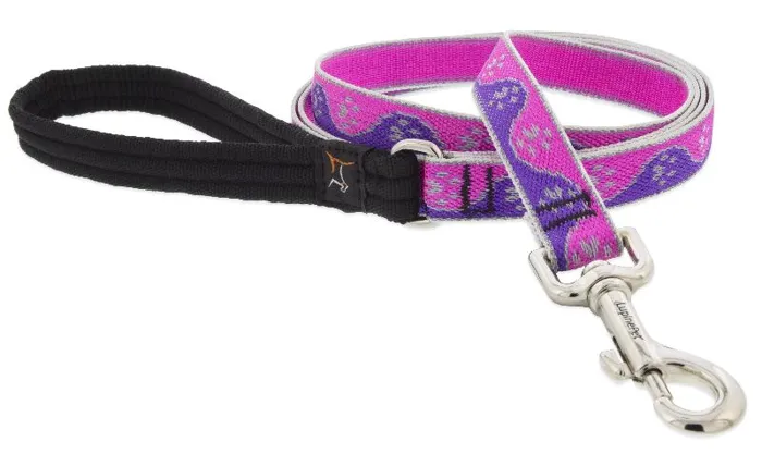 1" Pink Paws Leash 4 Foot