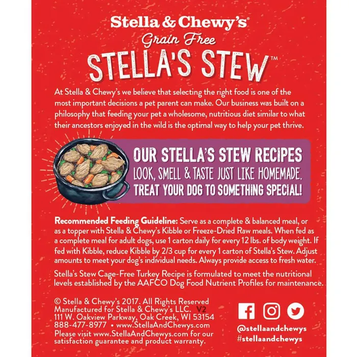 Stella & Chewy's Cage Free Turkey Stew 11-oz
