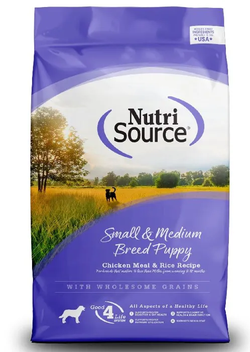 Nutrisource Small & Medium Breed Puppy Ckn Meal & Rice W/ Wholesome Grains Dry Dog Food, 26-lb