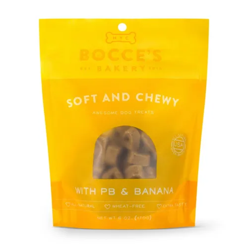 Bocce's Soft & Chewy Treats W/pb & Banana 6-oz