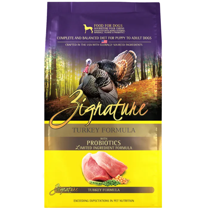 Zignature Turkey Dry Kibble Dog Food 25-lbs