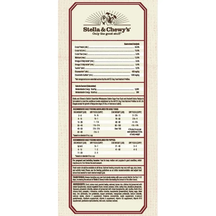 Stella & Chewy's Essentials Duck + Grains 3-lb