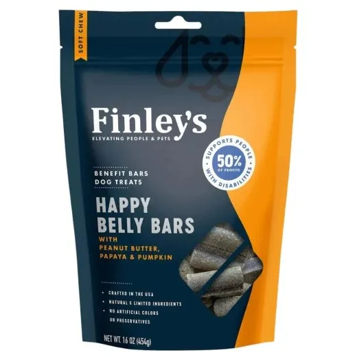 Finley's Dog Treats Pb Happy Belly Bars 16-oz