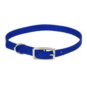 Single Ply Dog Collar - Blue Sml 3/8" X 12"