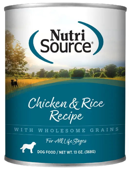 Nutrisource Dog Chicken & Rice Pate Can 13 Oz
