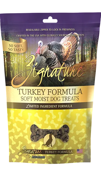 Zignature Dog Treat Soft Moist Turkey Hearts 4-oz
