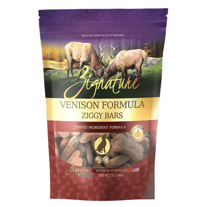 Zignature Ziggy Bar Venison 12oz