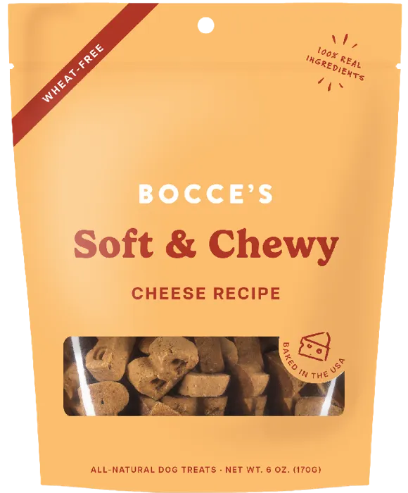Bocce's Bakery Soft & Chewy Cheese Dog Treats 6-oz