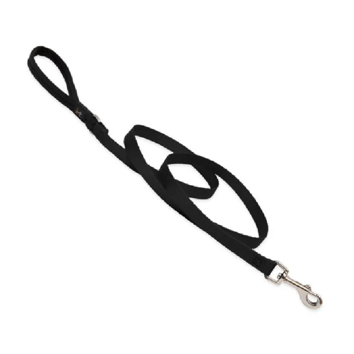 Lupine Dog Leash - Solids Black "4 X 1/2"
