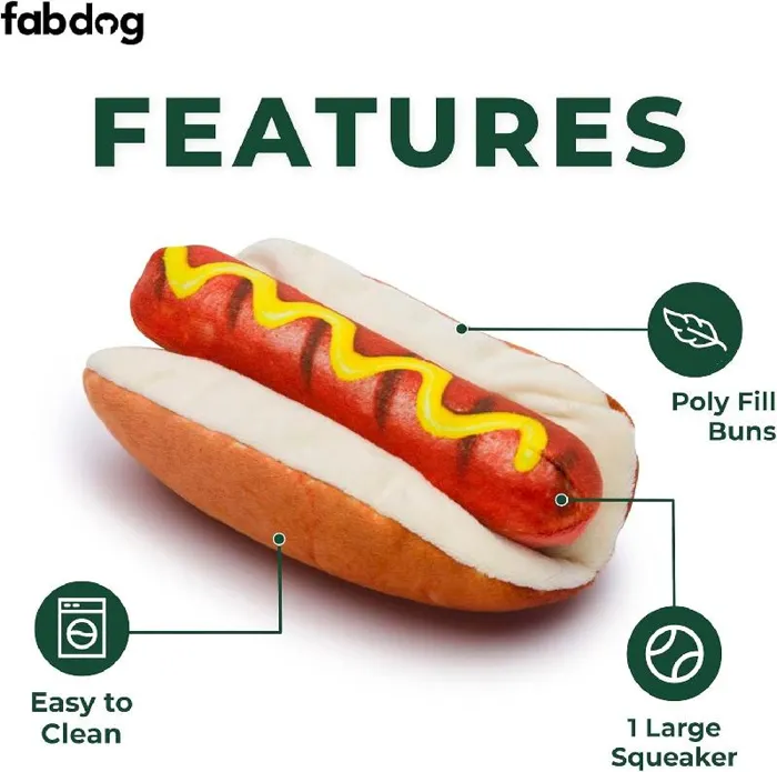 Fab Dog Fast Foodies Hot Dog Toy