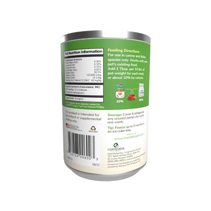 Fruitables Pumpkin Digestive Supplement 15-oz