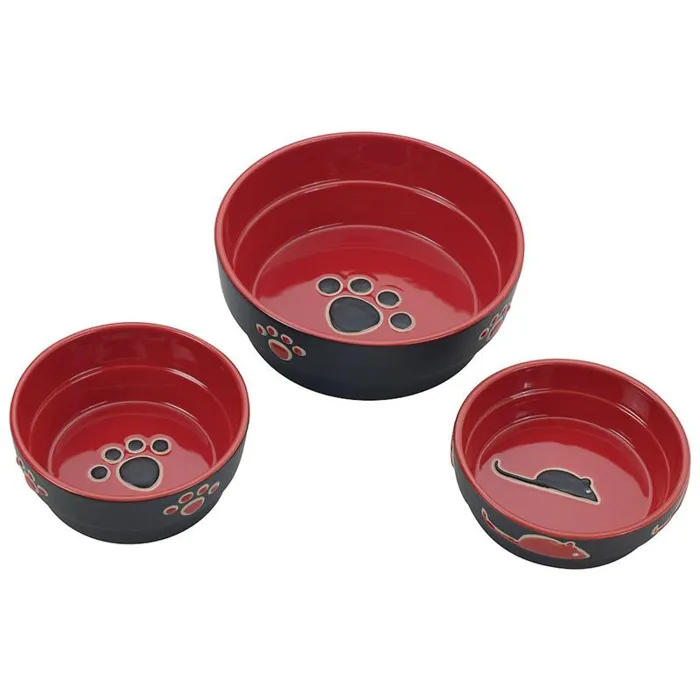 Fresco Dog Dish Red 7"