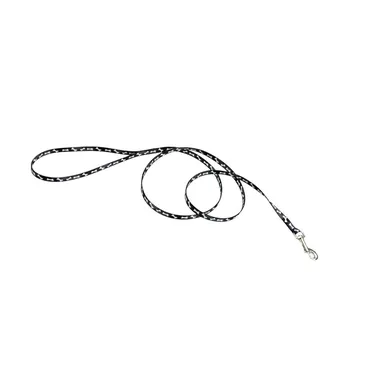 Styles Dog Leash Black Bones Xsml - 3/8" X 6'