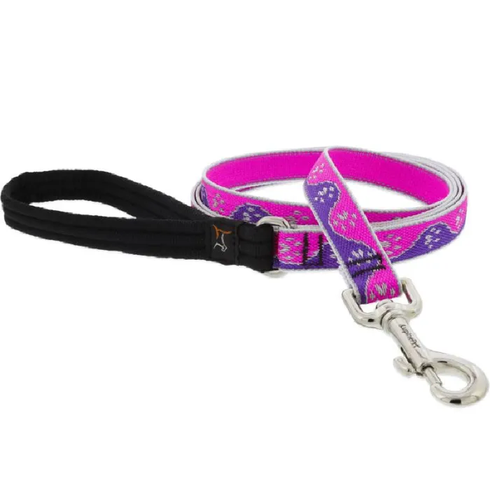 3/4" Pink Paws Leash 6 Foot